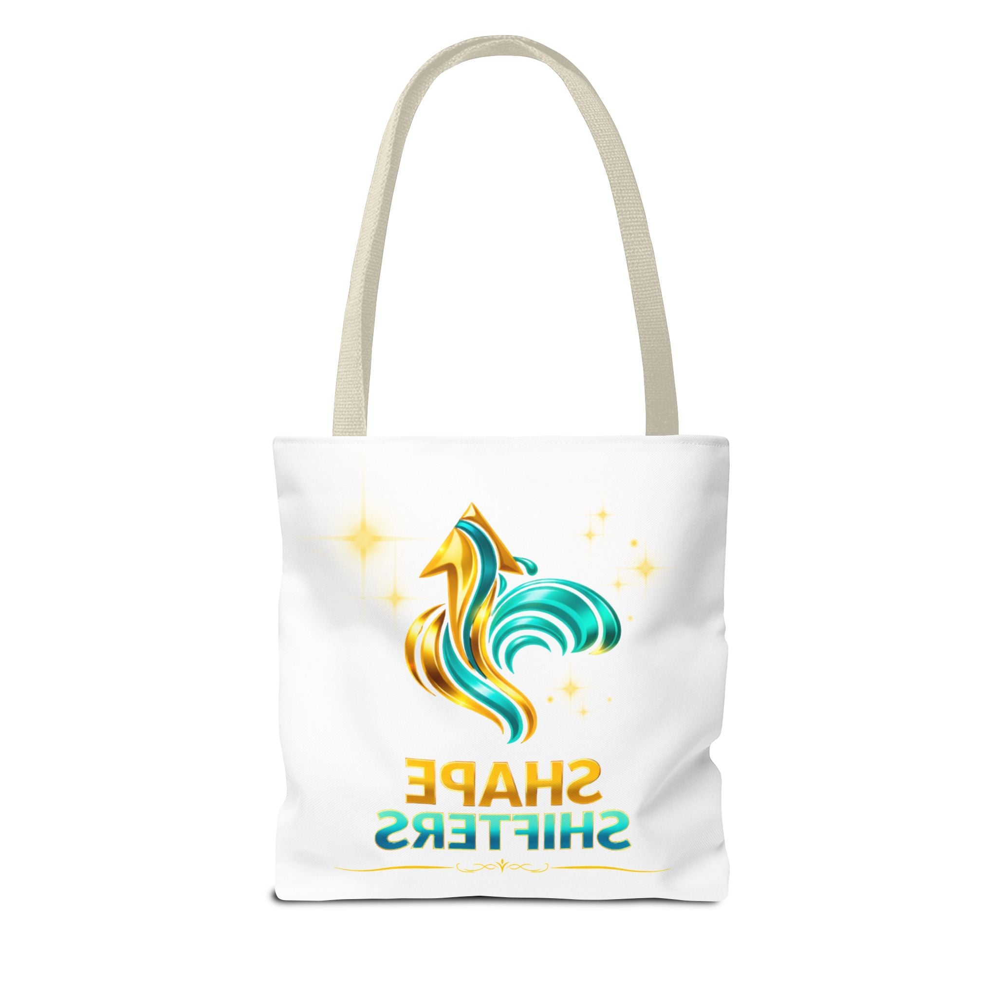 Shape Shifters Tote Bag — Colorful Shape Shifters Logo All-Over Print Tote