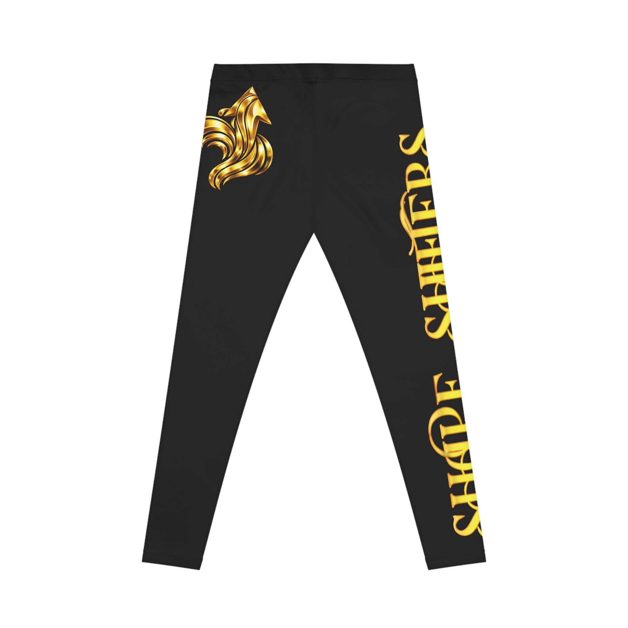 Women's Black Graphic Leggins