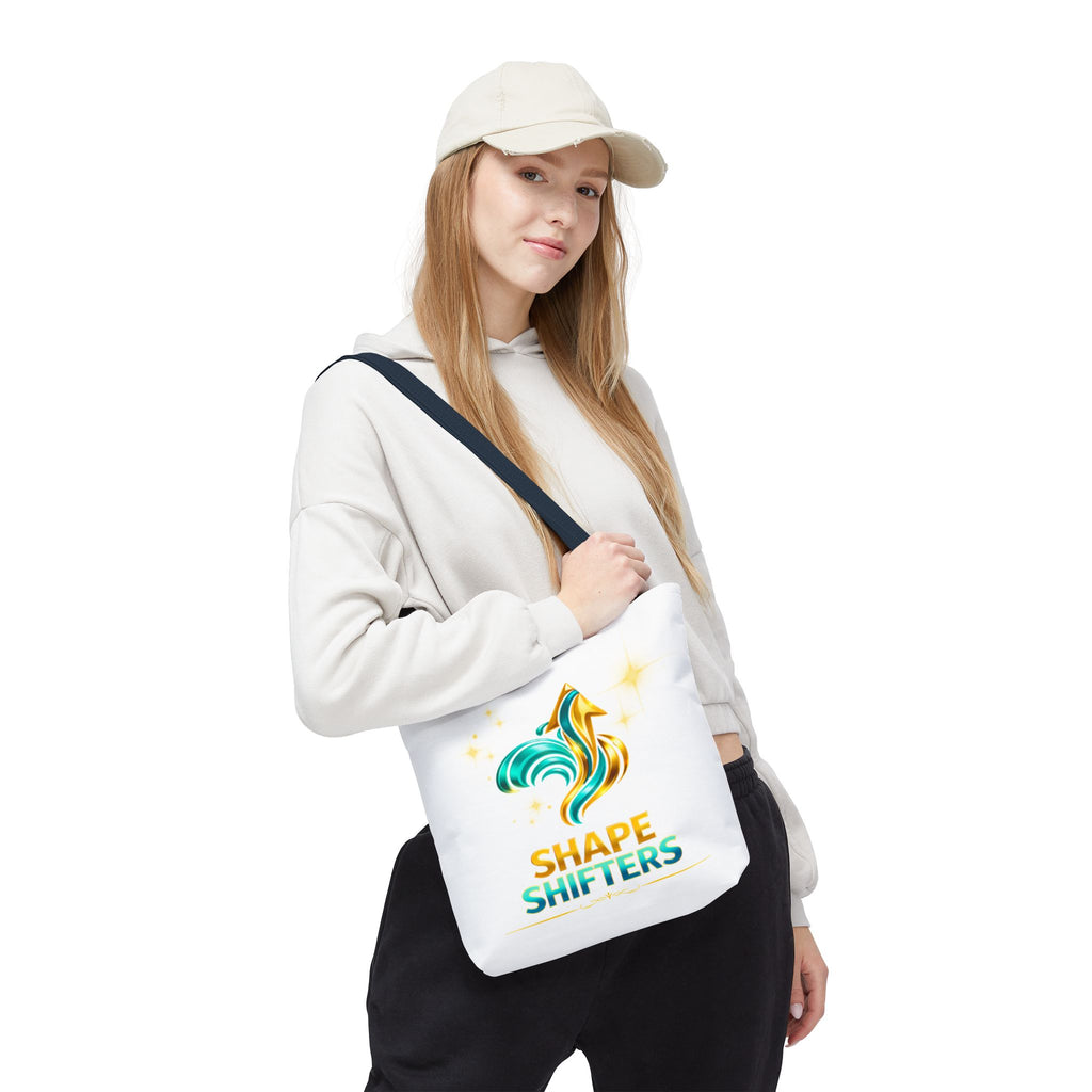 Shape Shifters Tote Bag — Colorful Shape Shifters Logo All-Over Print Tote