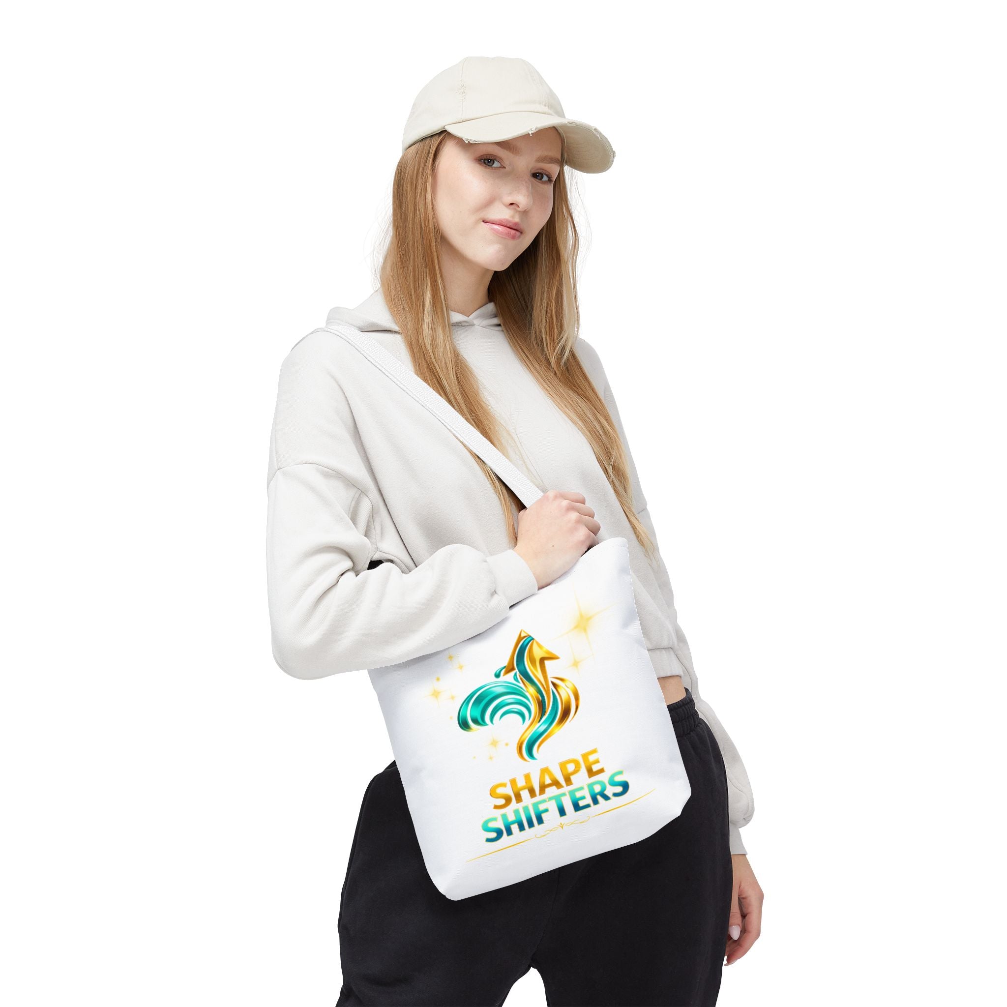 Shape Shifters Tote Bag — Colorful Shape Shifters Logo All-Over Print Tote