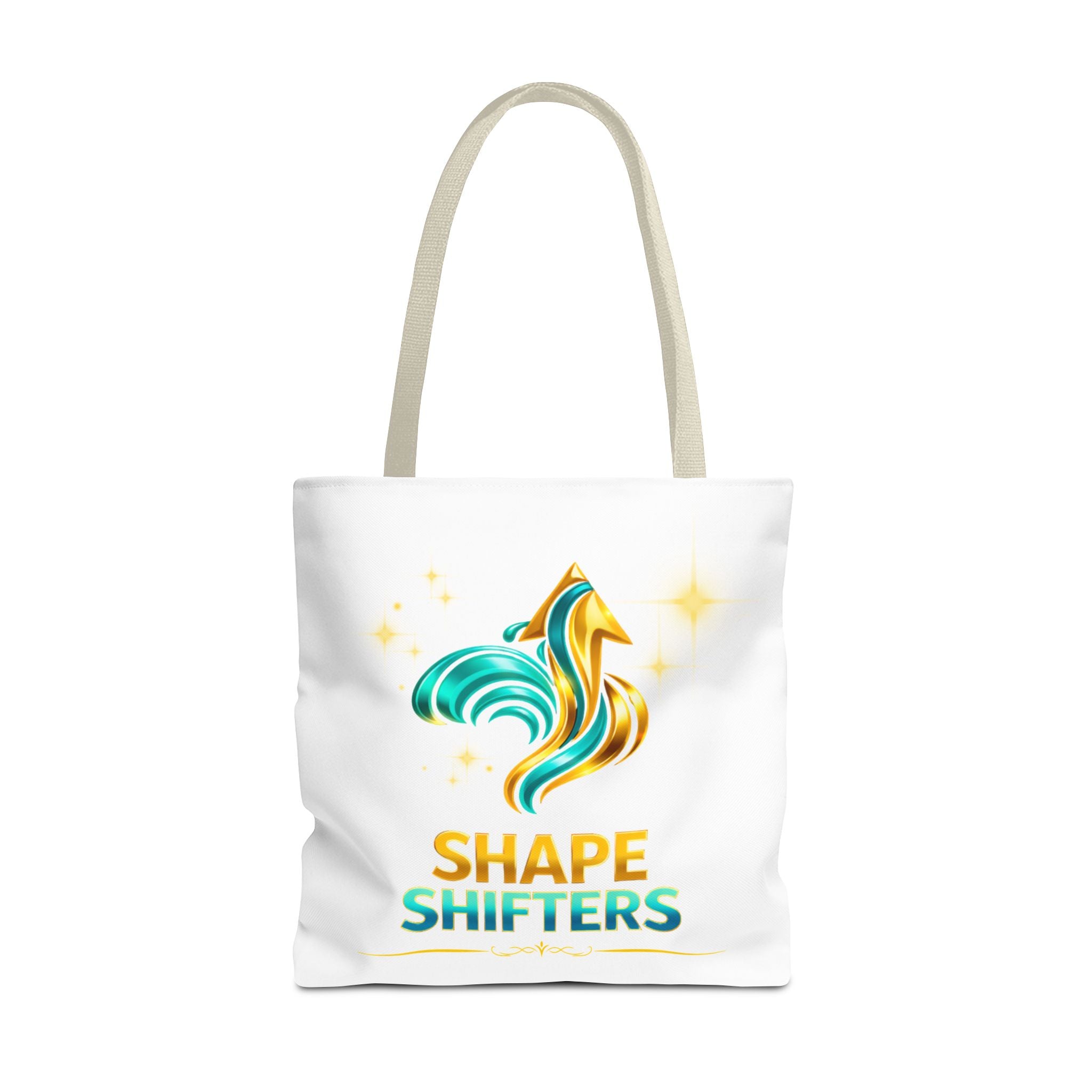 Shape Shifters Tote Bag — Colorful Shape Shifters Logo All-Over Print Tote