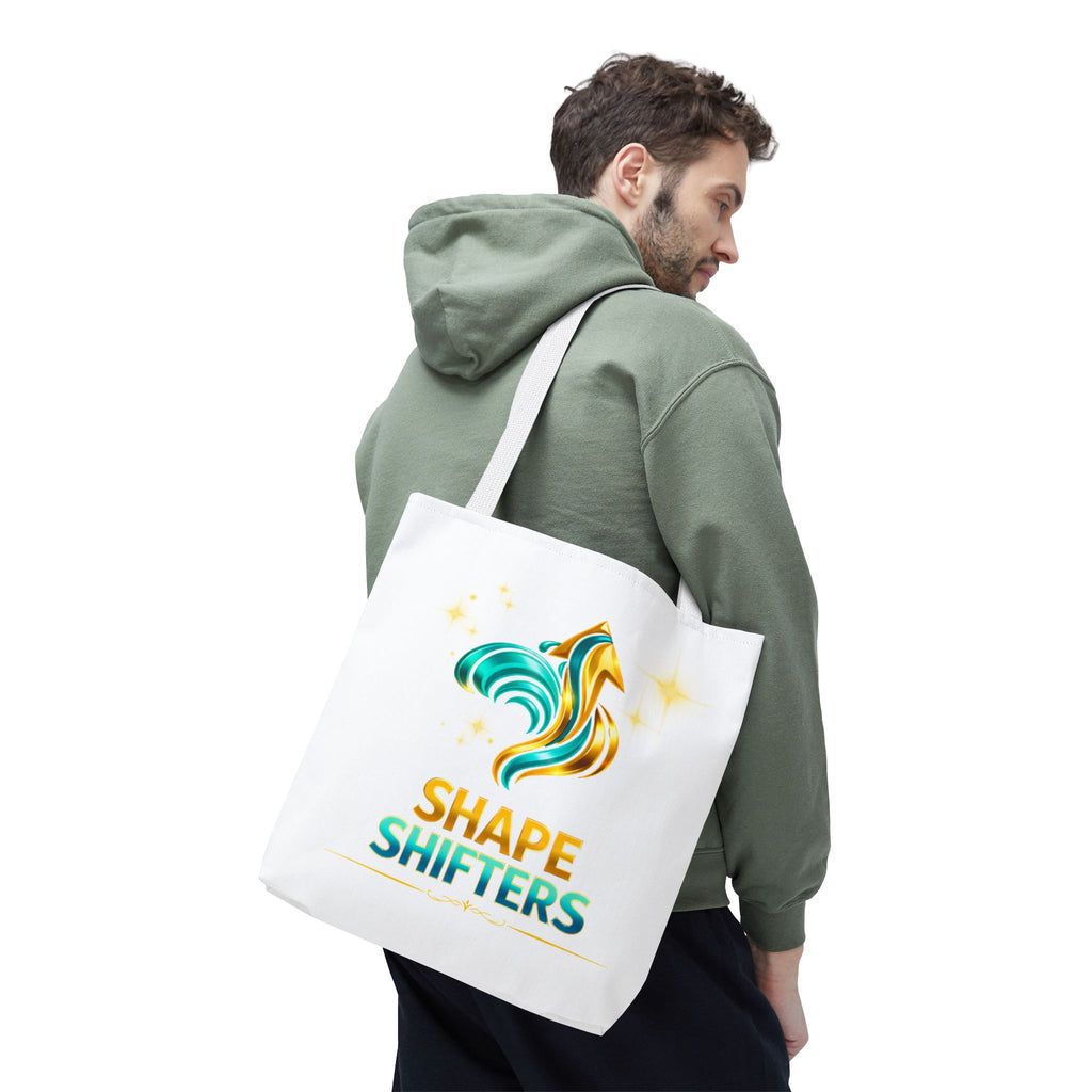 Shape Shifters Tote Bag — Colorful Shape Shifters Logo All-Over Print Tote