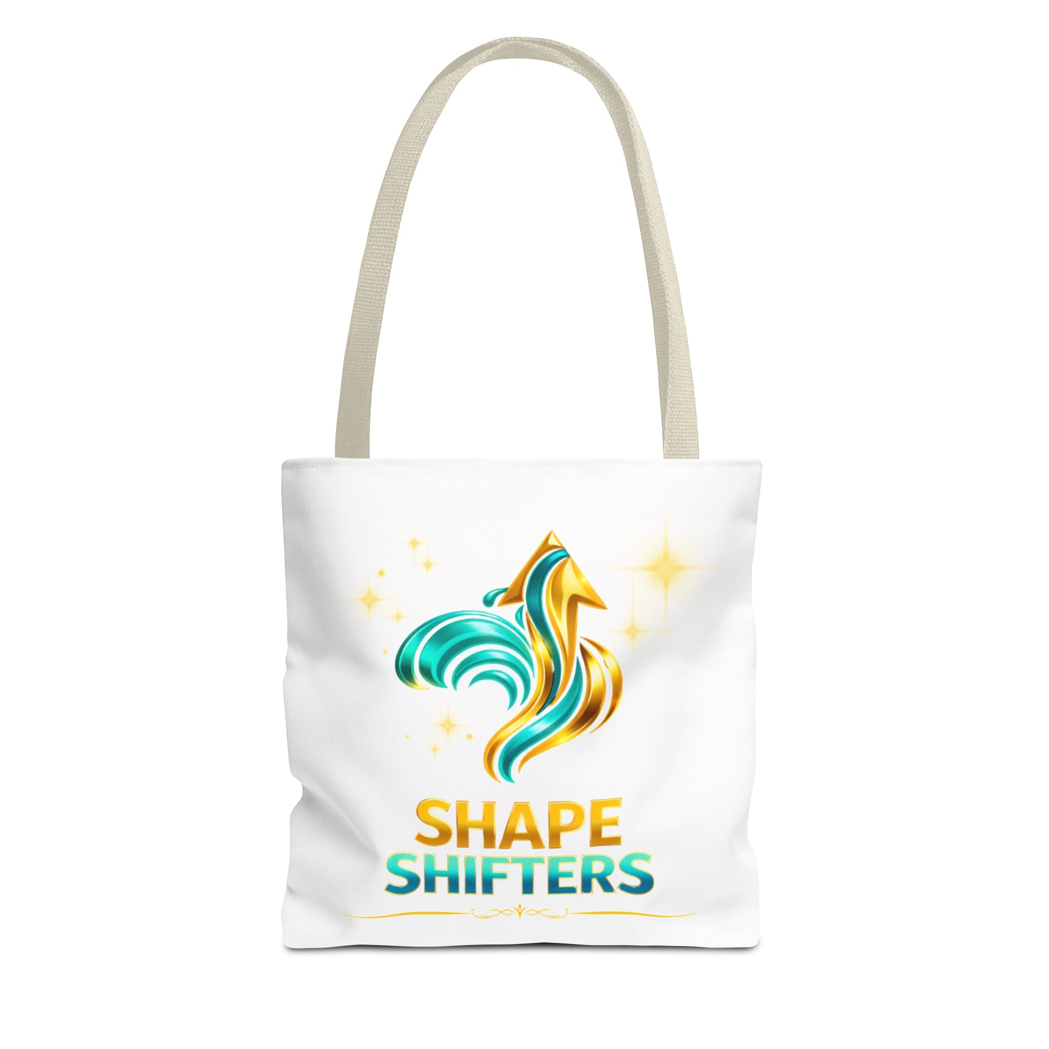 Shape Shifters Tote Bag — Colorful Shape Shifters Logo All-Over Print Tote
