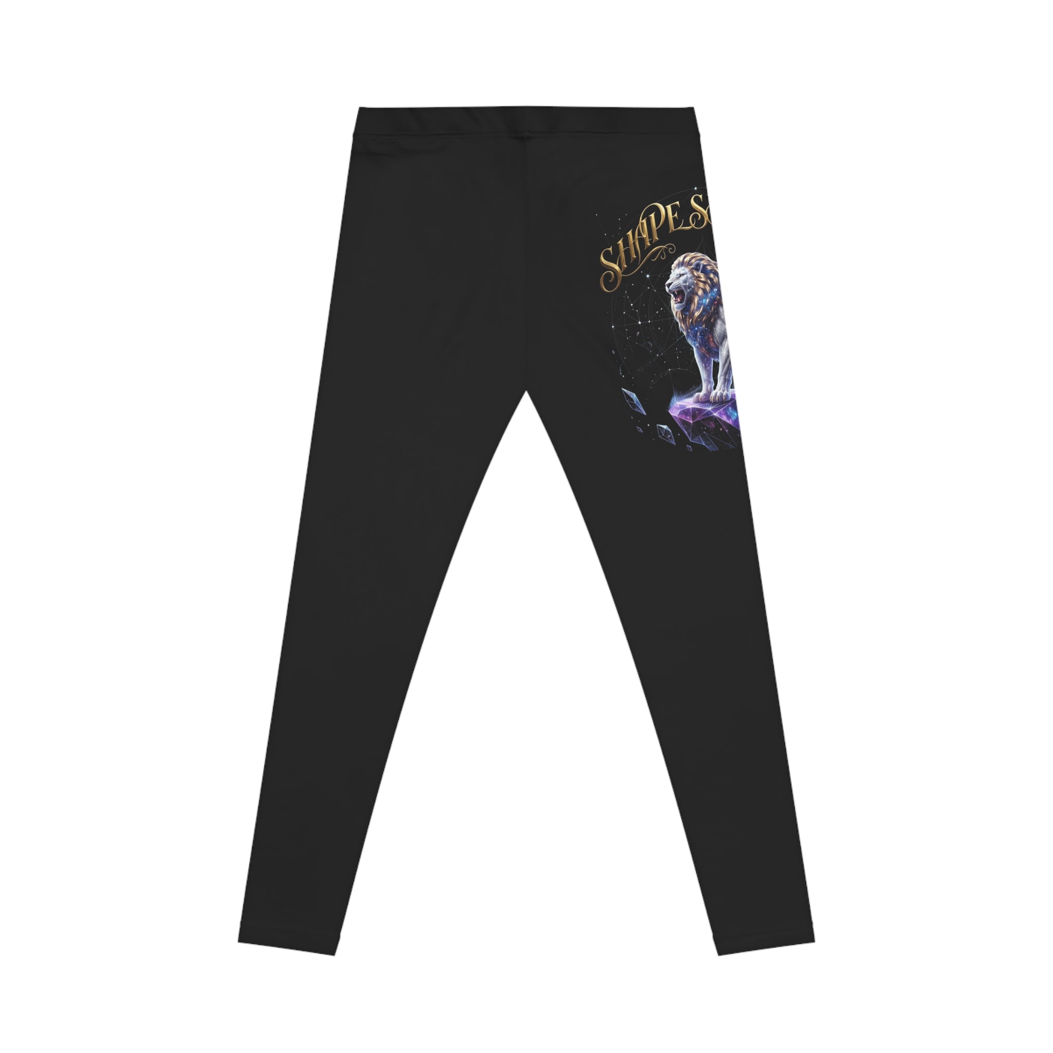 Women's Black Graphic Leggins