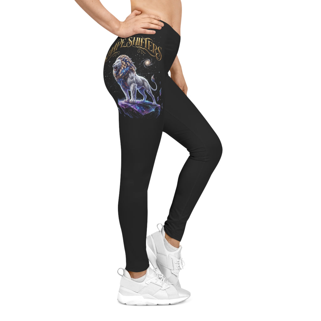 Women's Black Graphic Leggins