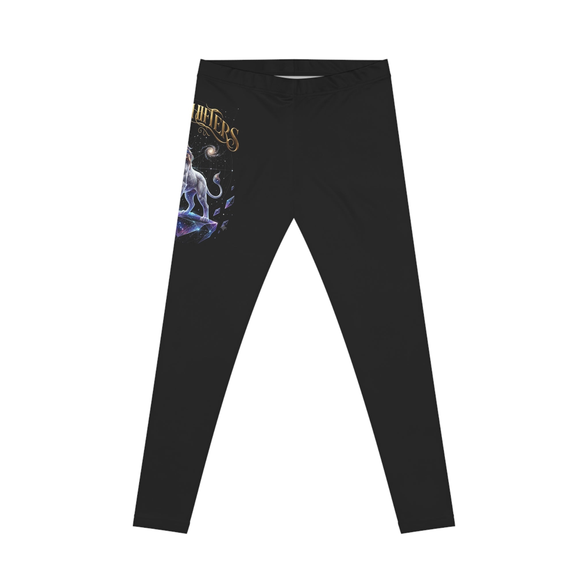 Women's Black Graphic Leggins