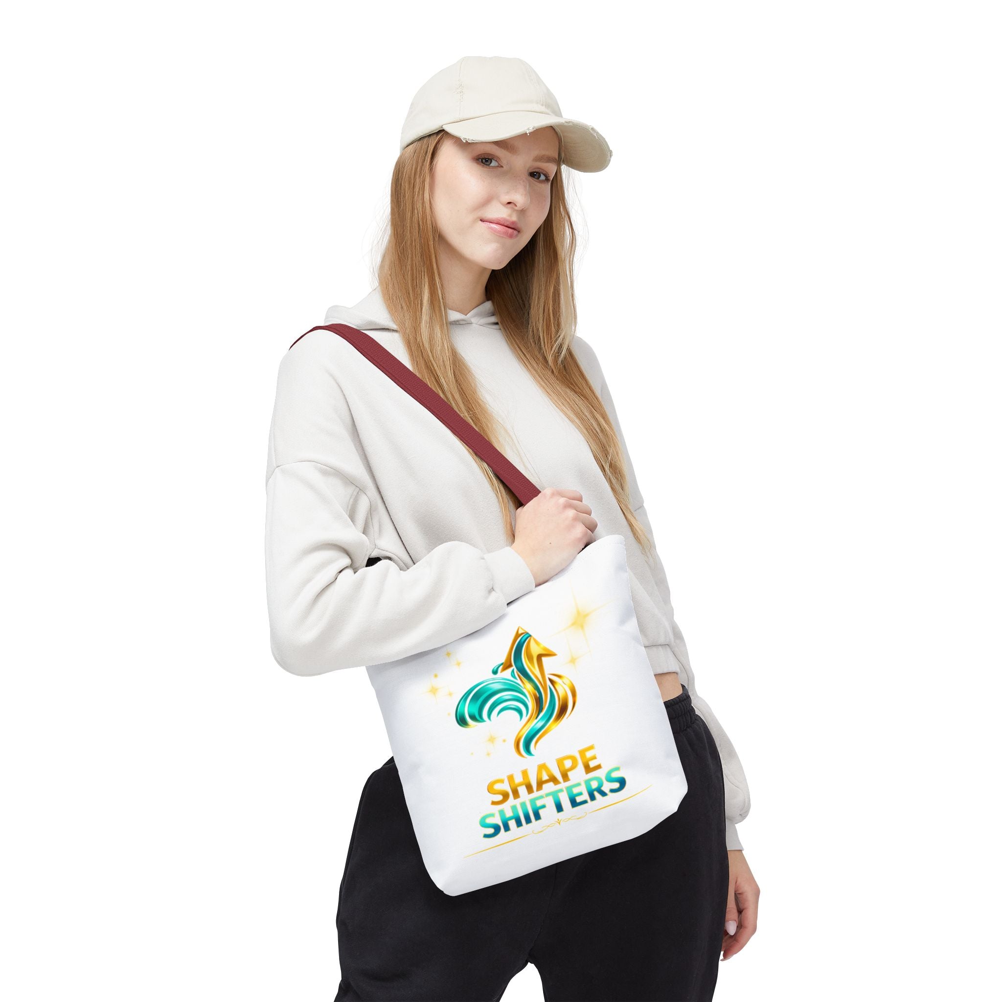 Shape Shifters Tote Bag — Colorful Shape Shifters Logo All-Over Print Tote
