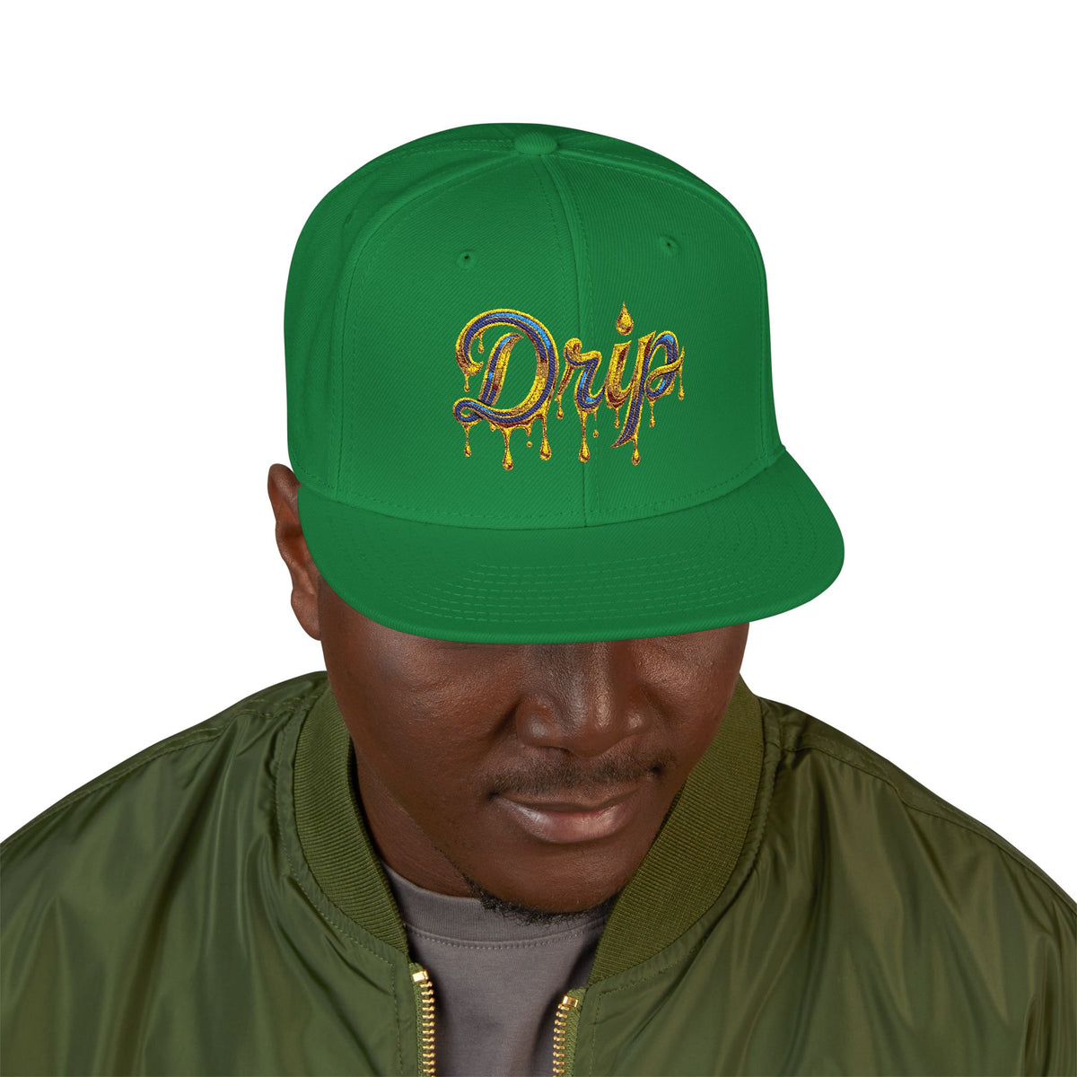 Embroidered Drip Fit Snapback Hat