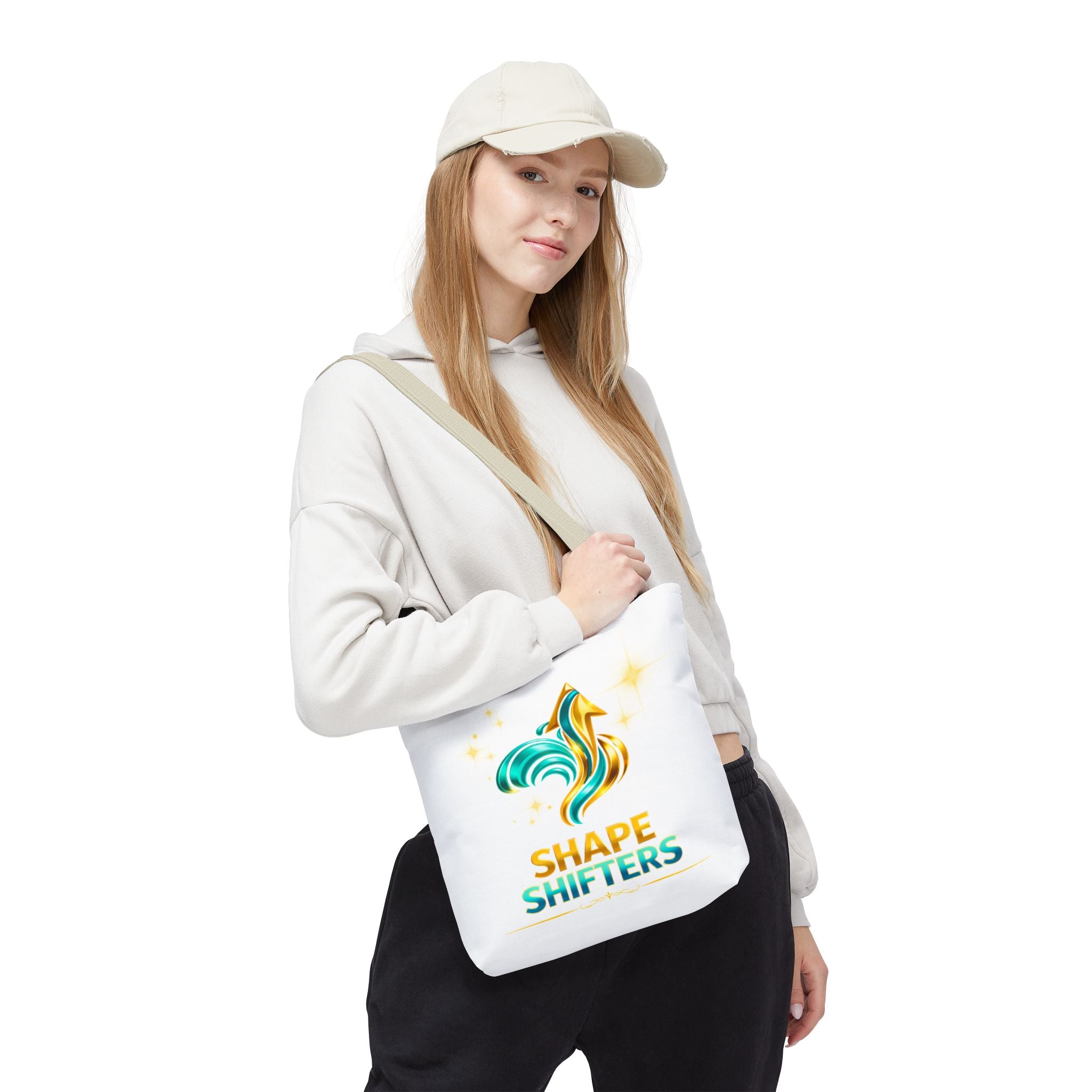 Shape Shifters Tote Bag — Colorful Shape Shifters Logo All-Over Print Tote