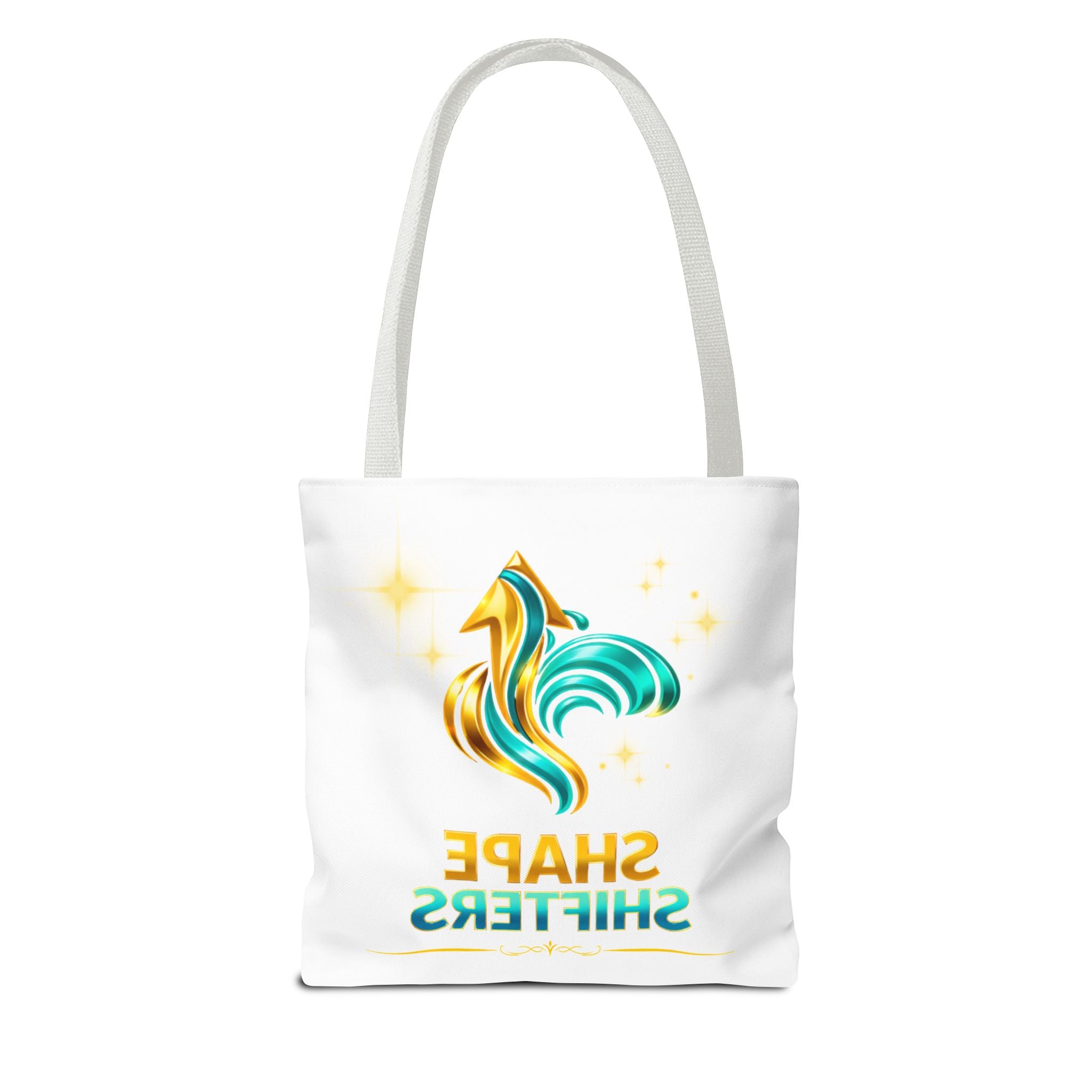 Shape Shifters Tote Bag — Colorful Shape Shifters Logo All-Over Print Tote