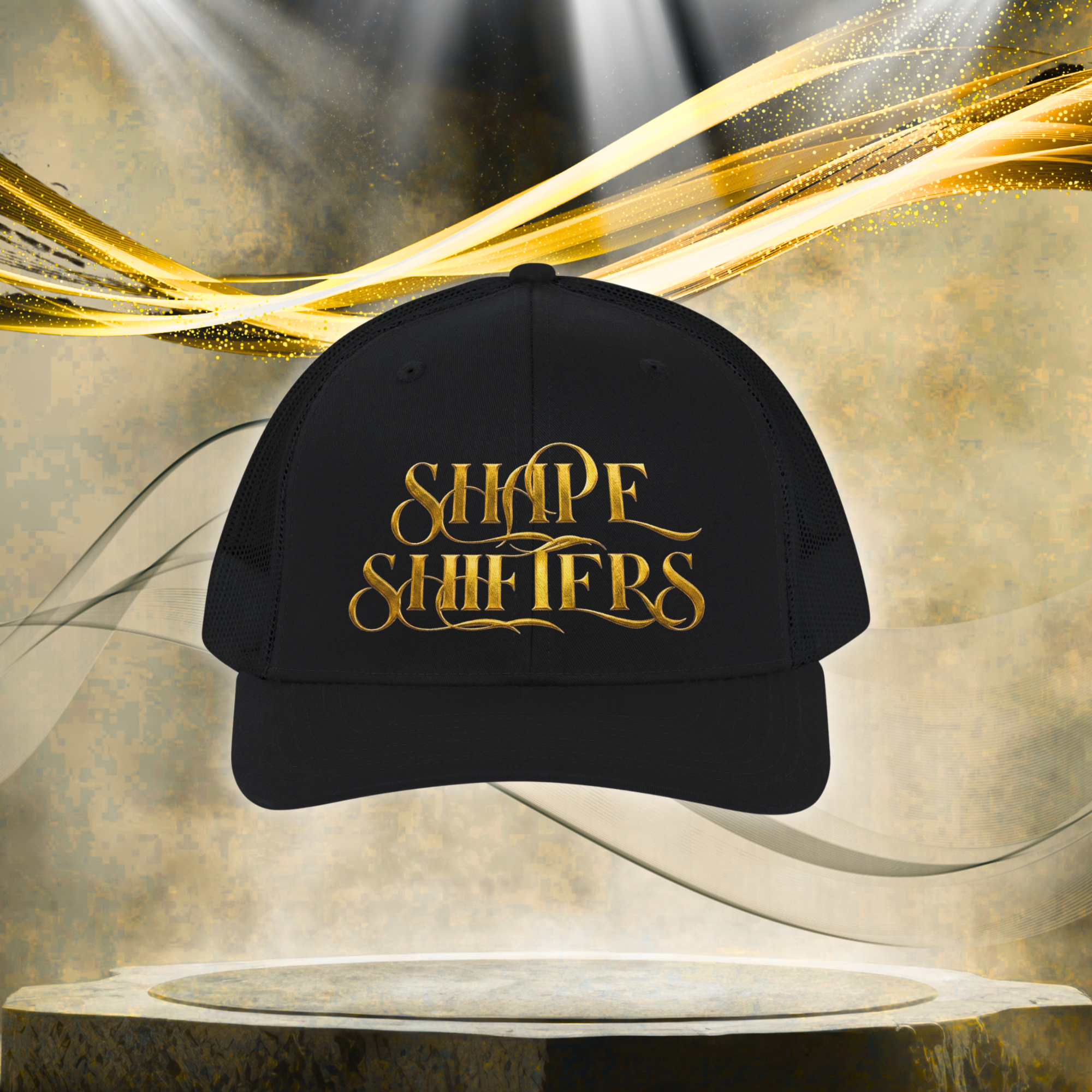 Royal Gold Black Snapback - Majestic Collection - Trucker Snapback Cap