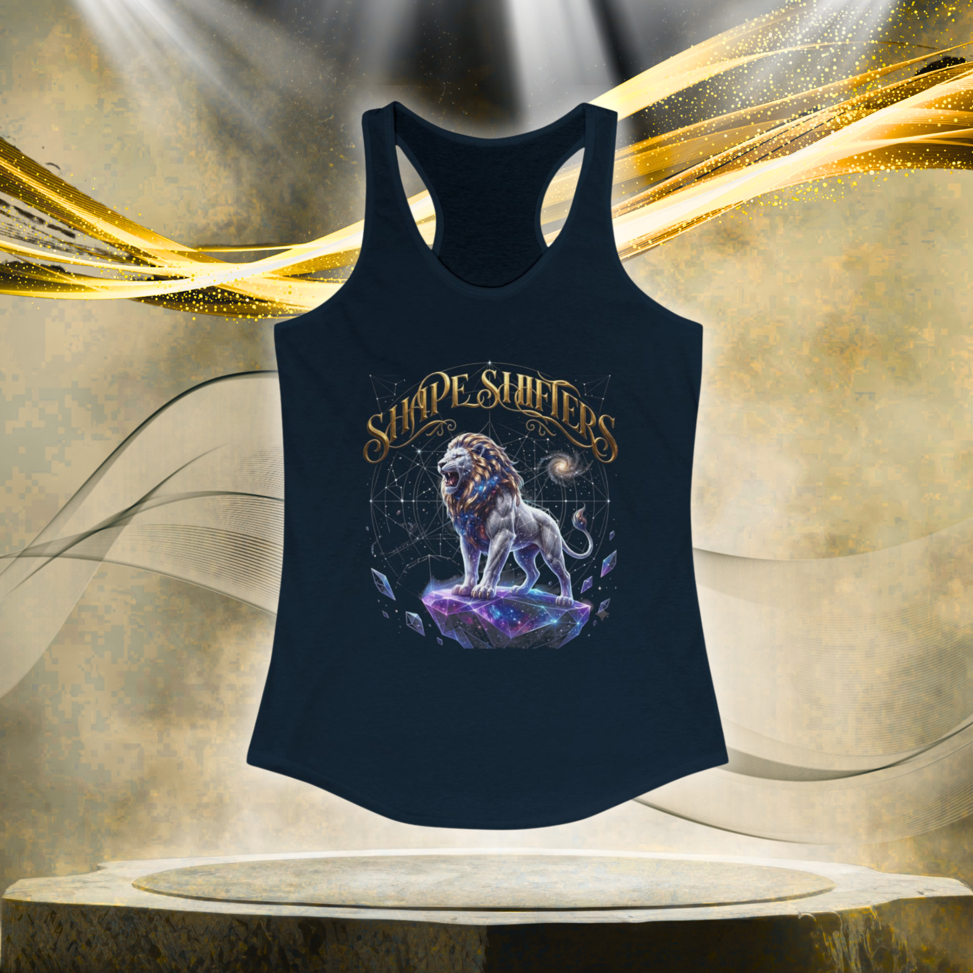 Cosmic Lion King - Majestic Collection - Women's Ideal Racerback Tank
