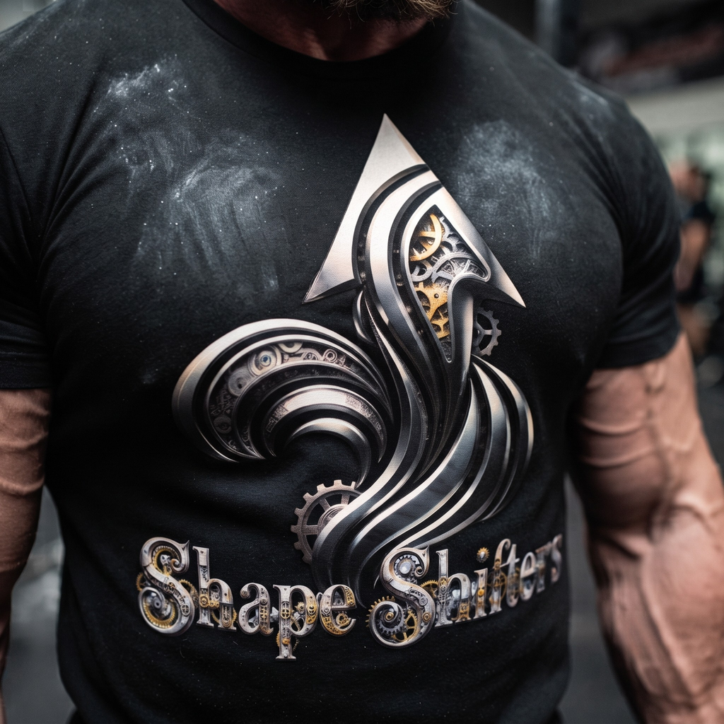 Iron Gold Gears Graphic T-Shirt
