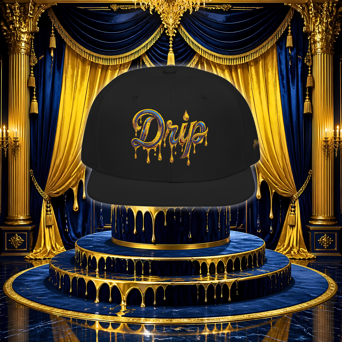 Embroidered Drip Fit Snapback Hat