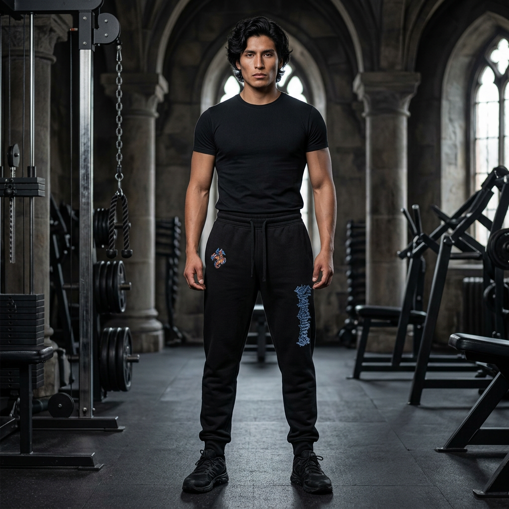 Cyber Goth Black - Fleece Streetwear Sweatpants