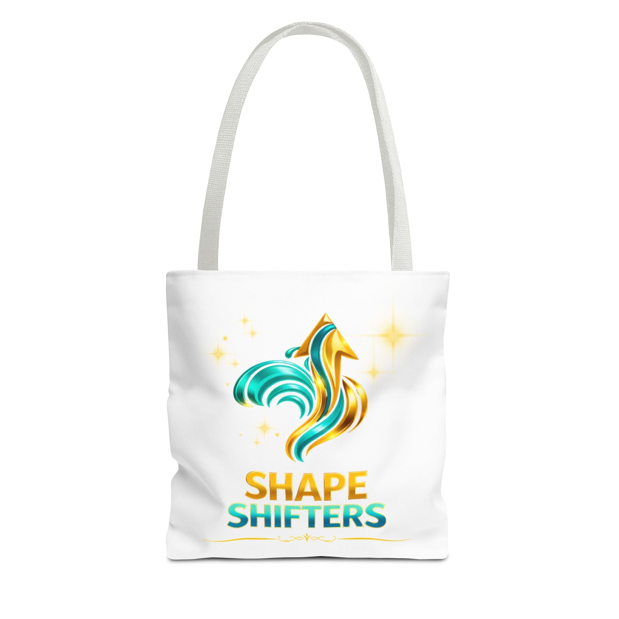 Shape Shifters Tote Bag — Colorful Shape Shifters Logo All-Over Print Tote