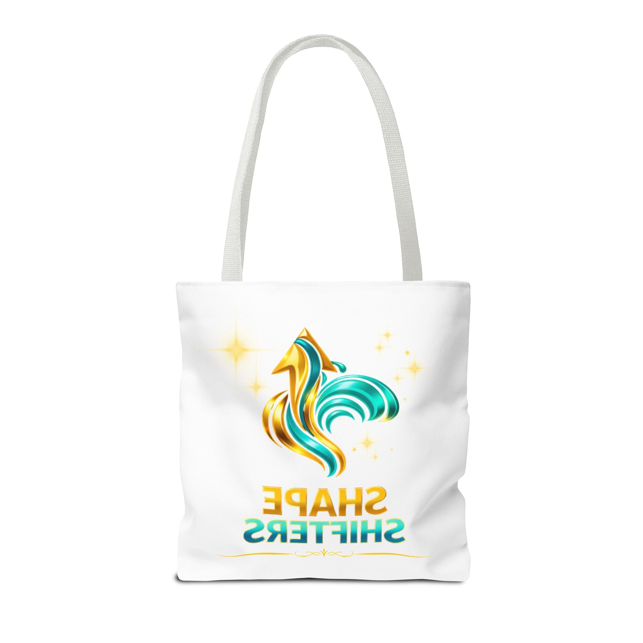 Shape Shifters Tote Bag — Colorful Shape Shifters Logo All-Over Print Tote