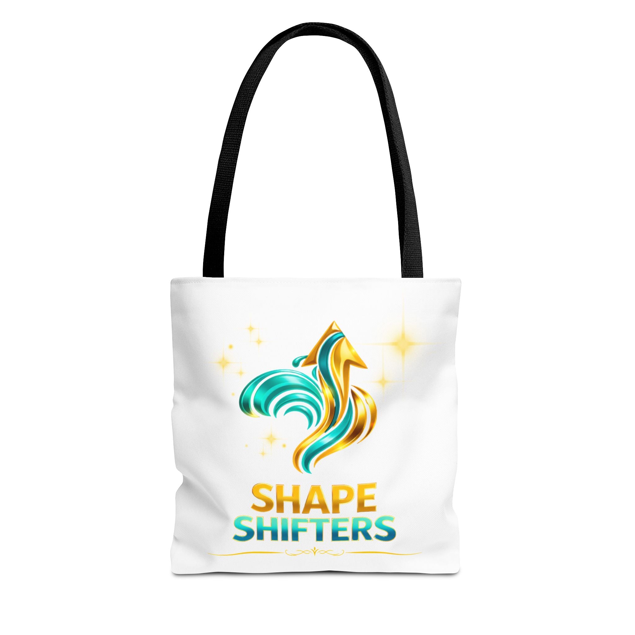 Shape Shifters Tote Bag — Colorful Shape Shifters Logo All-Over Print Tote