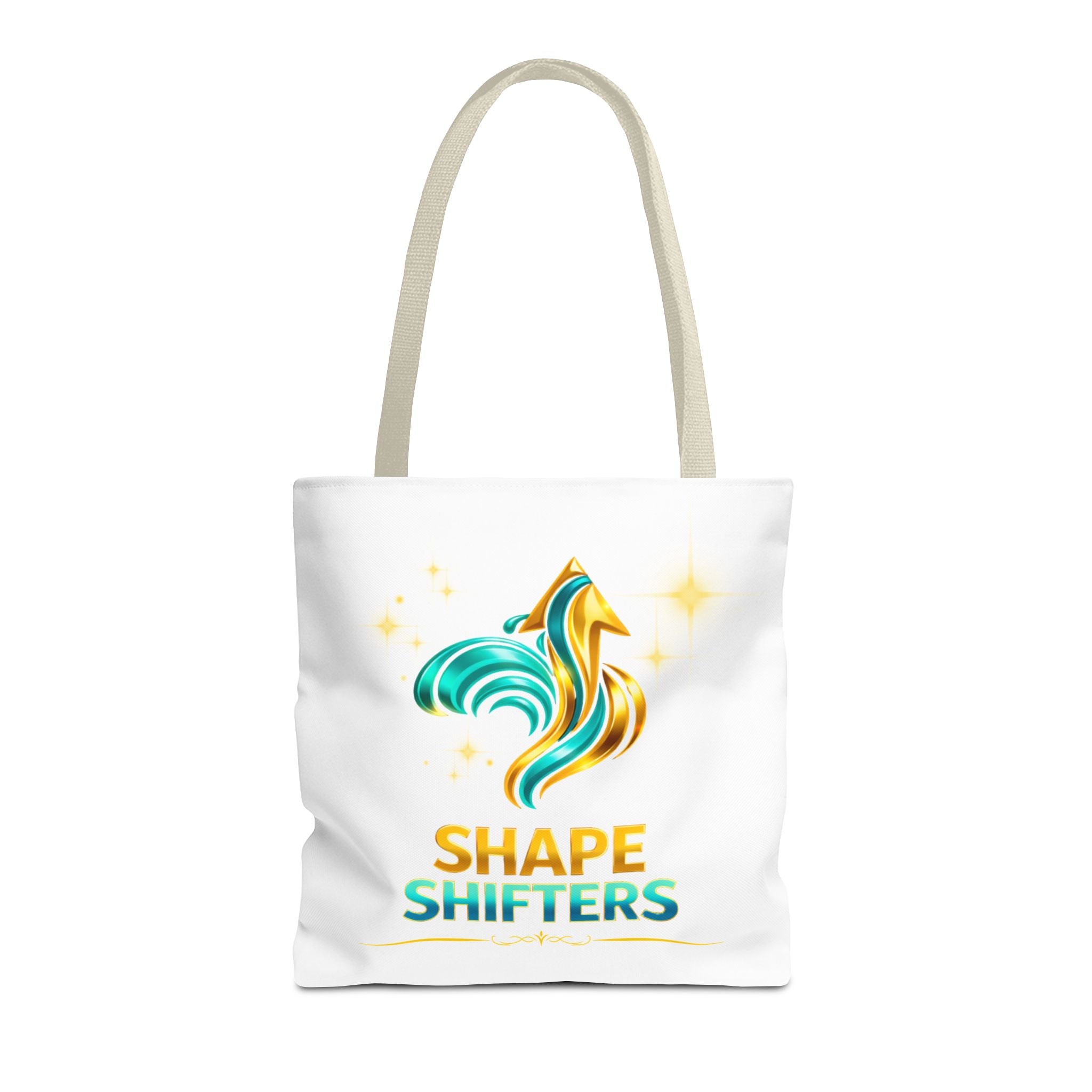 Shape Shifters Tote Bag — Colorful Shape Shifters Logo All-Over Print Tote
