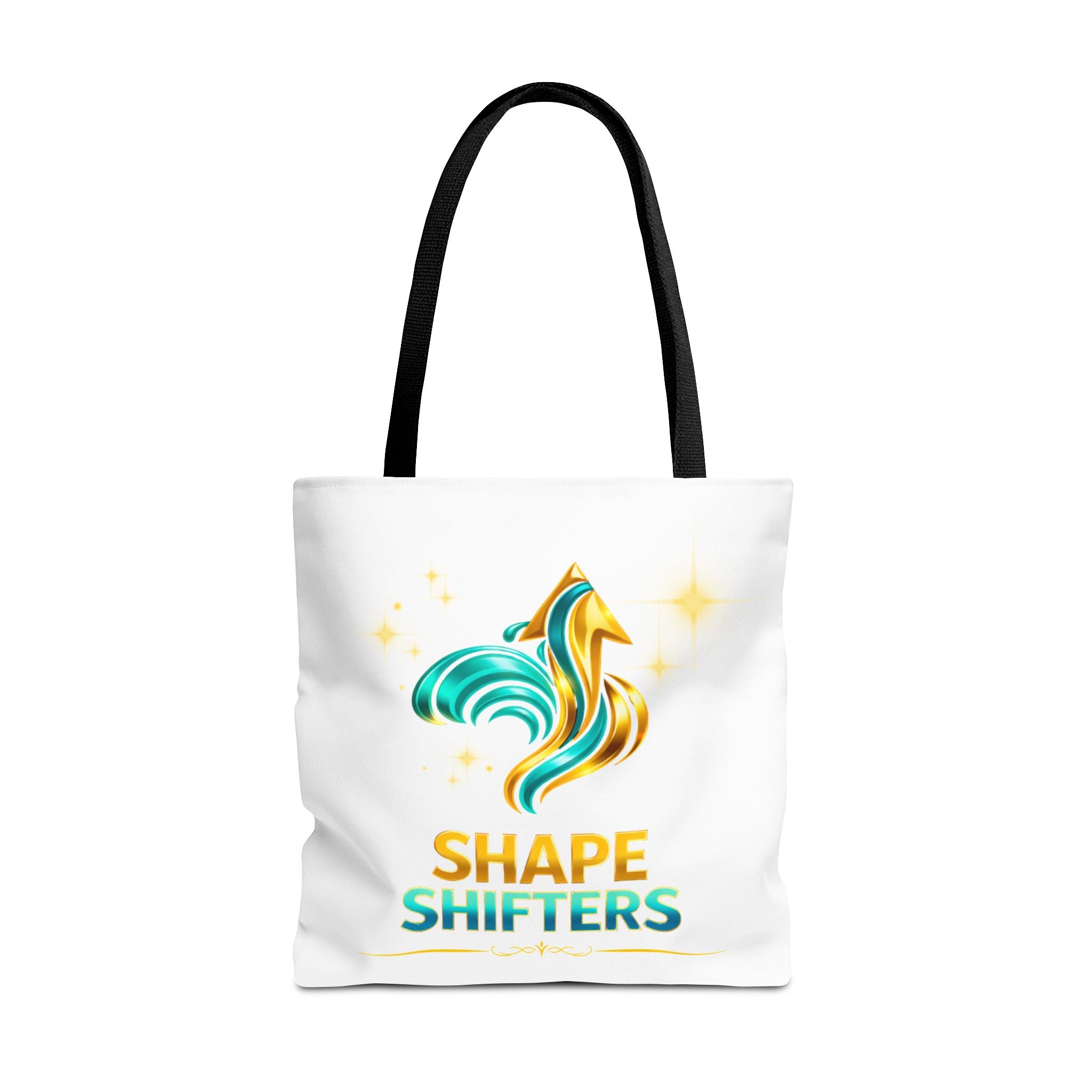 Shape Shifters Tote Bag — Colorful Shape Shifters Logo All-Over Print Tote