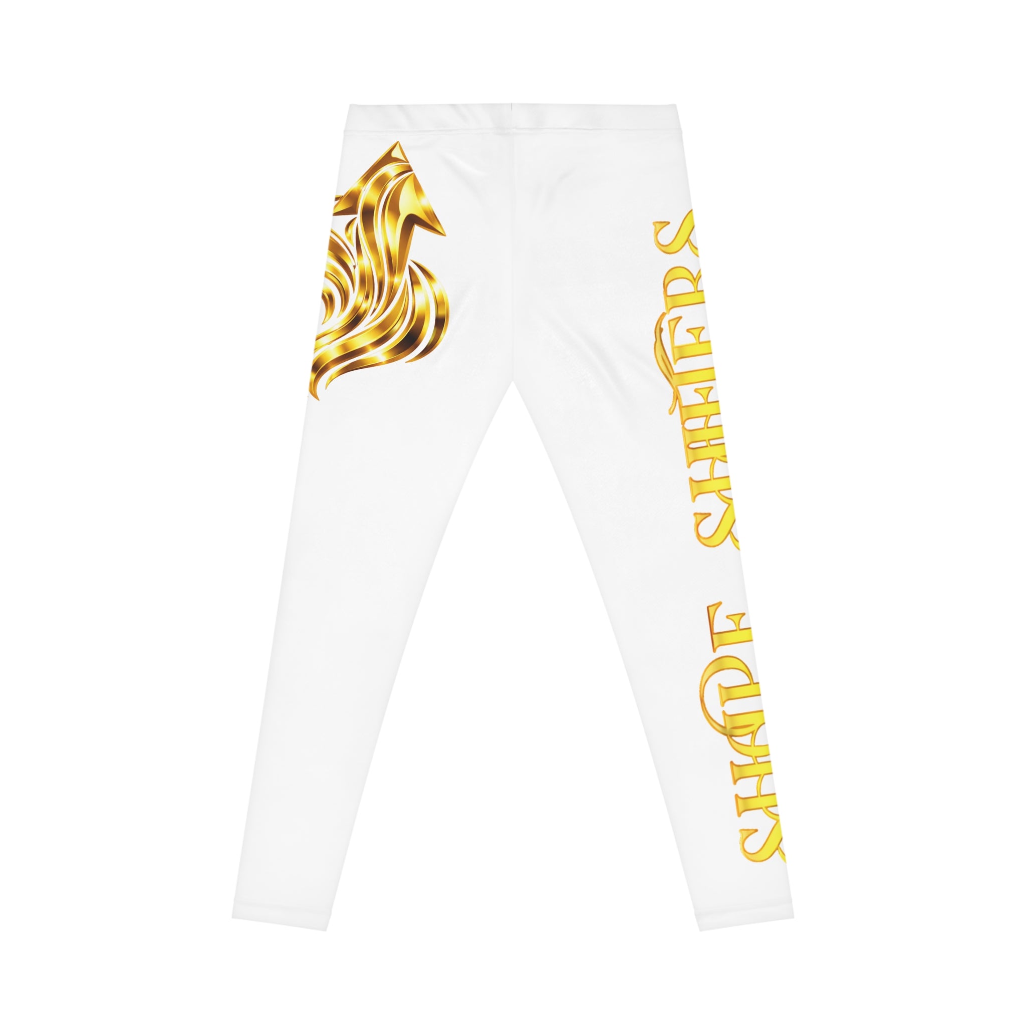 Women's White Graphic Leggings