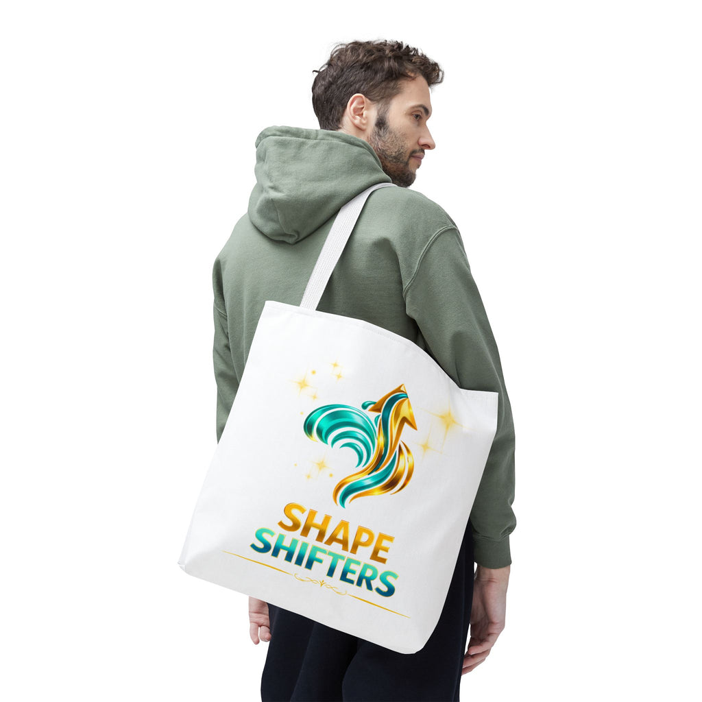 Shape Shifters Tote Bag — Colorful Shape Shifters Logo All-Over Print Tote