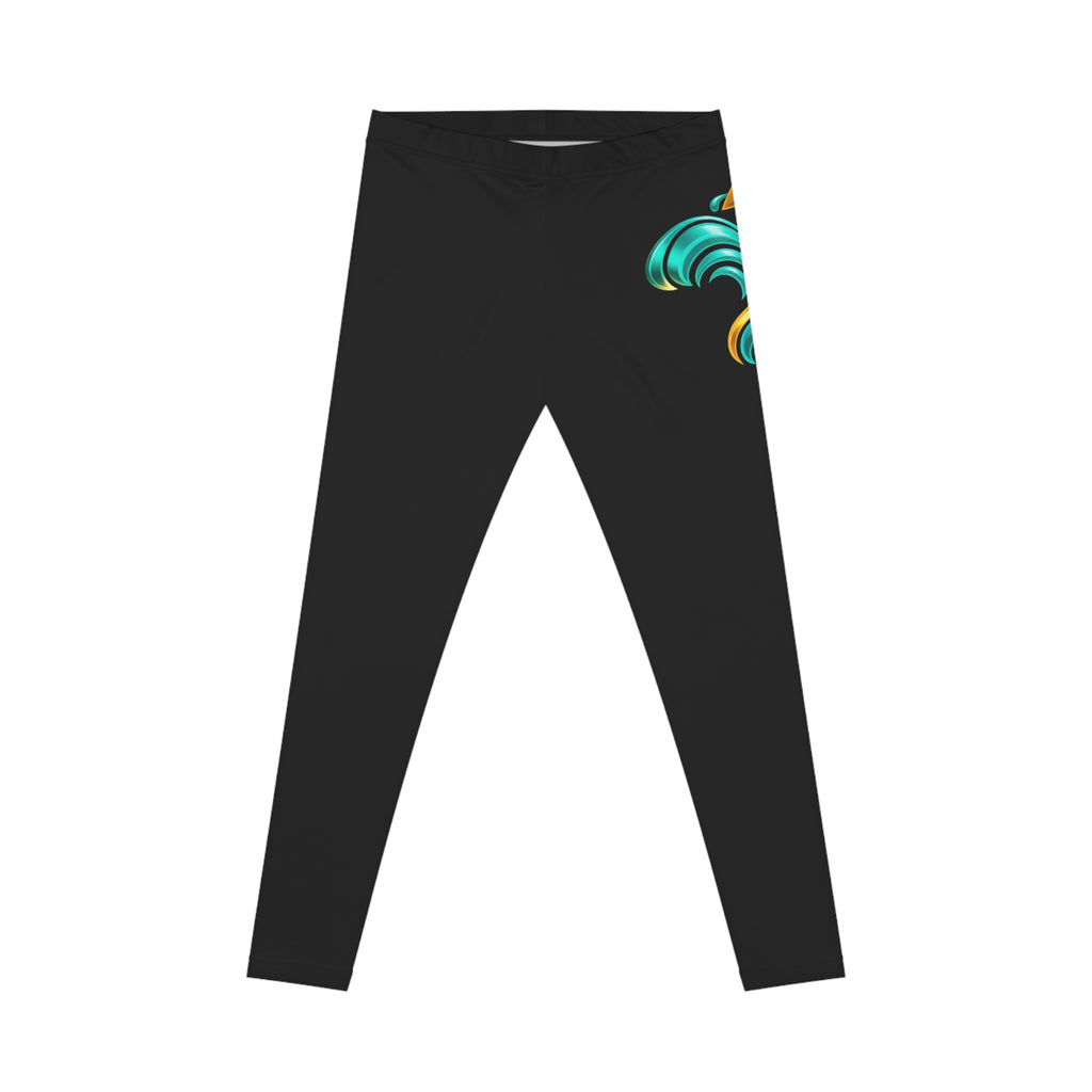 Women's White Graphic Leggins