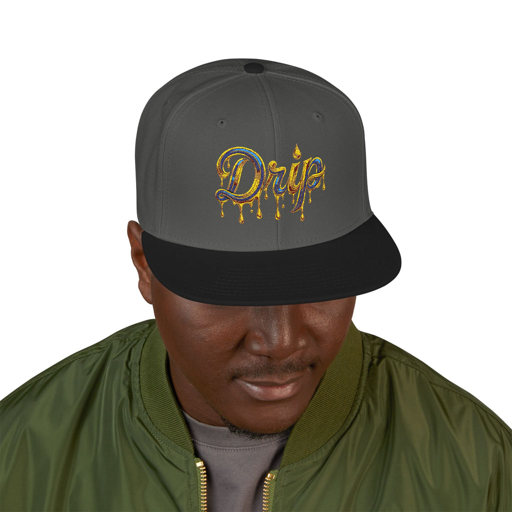 Embroidered Drip Fit Snapback Hat