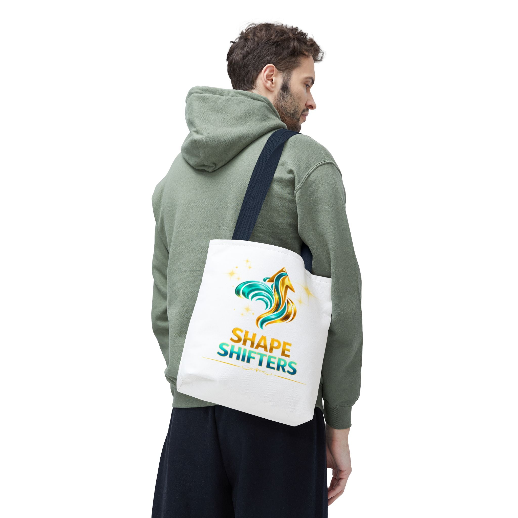 Shape Shifters Tote Bag — Colorful Shape Shifters Logo All-Over Print Tote