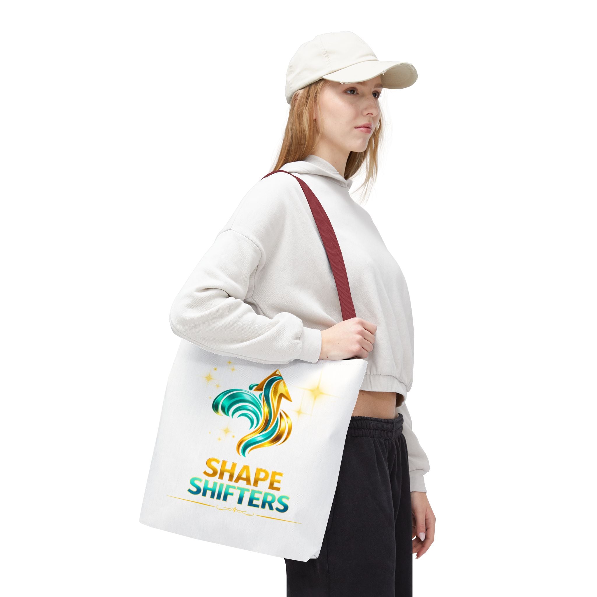 Shape Shifters Tote Bag — Colorful Shape Shifters Logo All-Over Print Tote
