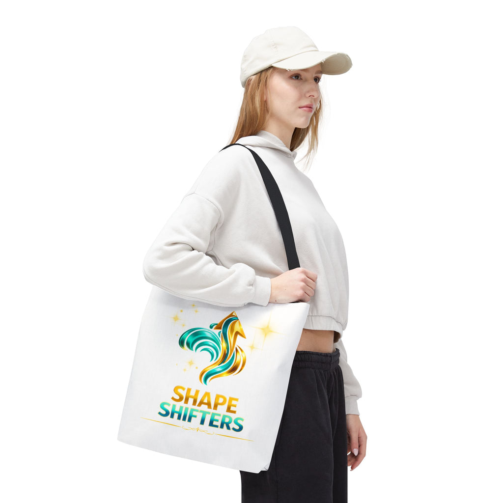 Shape Shifters Tote Bag — Colorful Shape Shifters Logo All-Over Print Tote