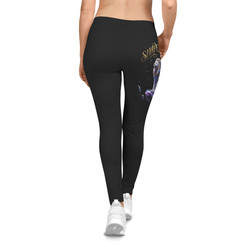 Women's Black Graphic Leggins