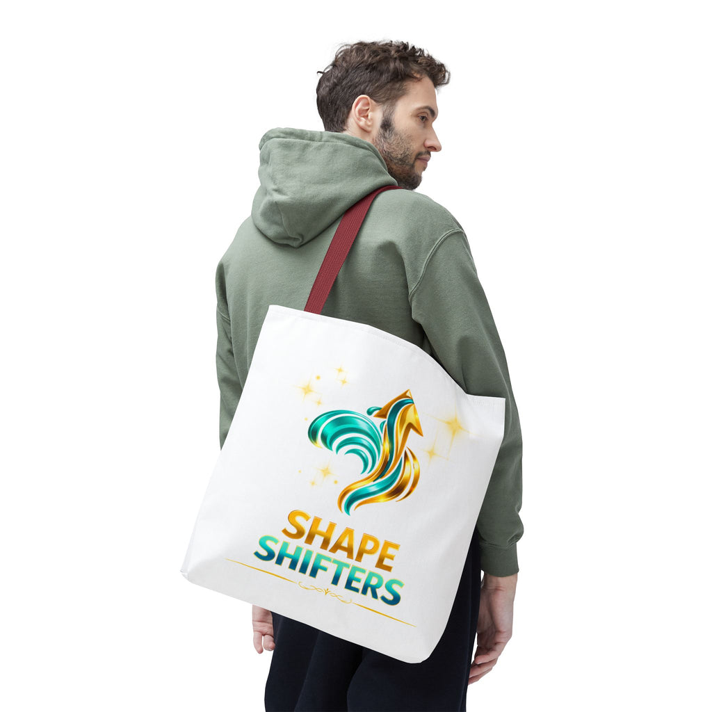 Shape Shifters Tote Bag — Colorful Shape Shifters Logo All-Over Print Tote