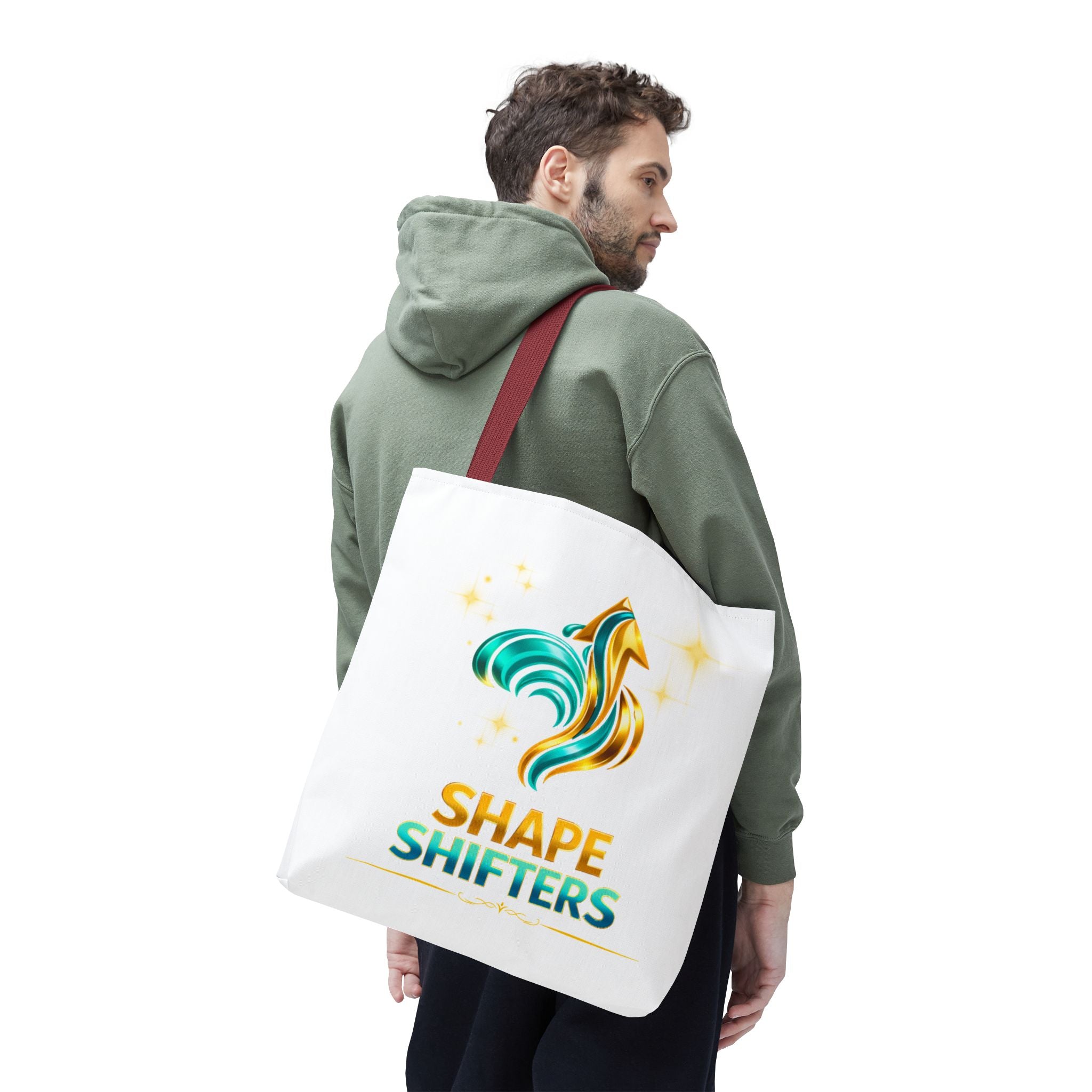 Shape Shifters Tote Bag — Colorful Shape Shifters Logo All-Over Print Tote
